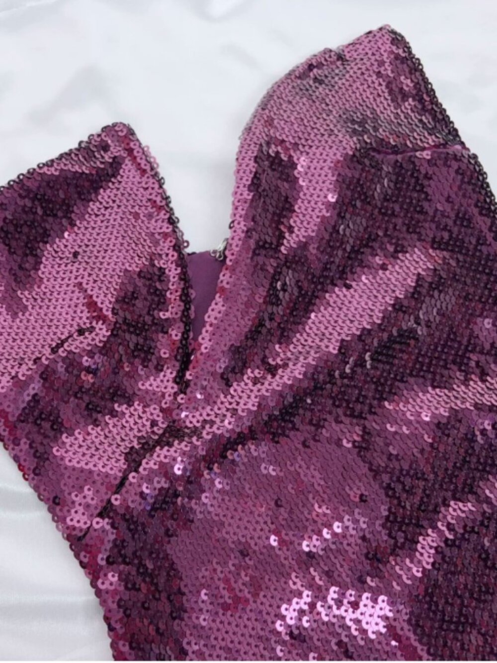 Meshki Winston Strapless Sequin Maxi Dress Gown XXS/S/L Plum - Picture 8 of 11